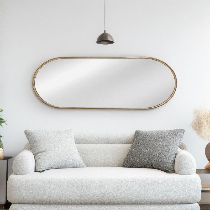 Artekko Dia Χρυσός Μεταλλικός Καθρέπτης Τοίχου (50x1.5x160)cm