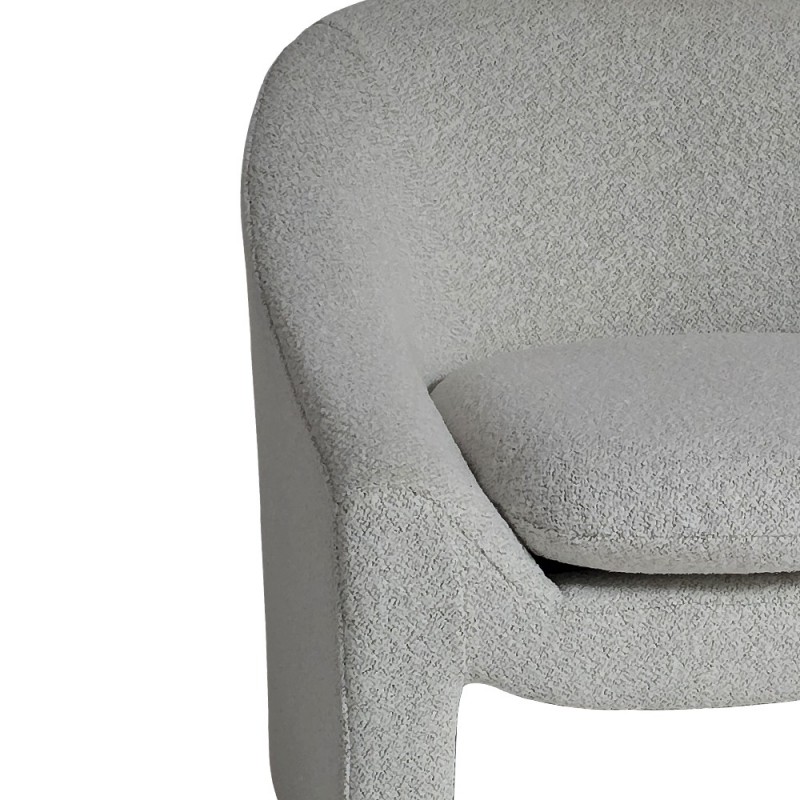 Artekko Cloud Μπεζ Υφασμάτινη Μπουκλέ Πολυθρόνα (76x76x71)cm