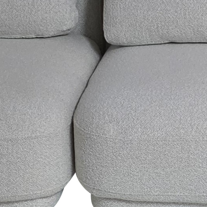 Artekko Cloud Μπεζ Υφασμάτινος Μπουκλέ Πολυμορφικός Γωνιακός Καναπές με 3 Ανεξάρτητα Κομμάτια (98x95x68)cm ( 80x93x68)cm  (92x157x68)cm 3pcs