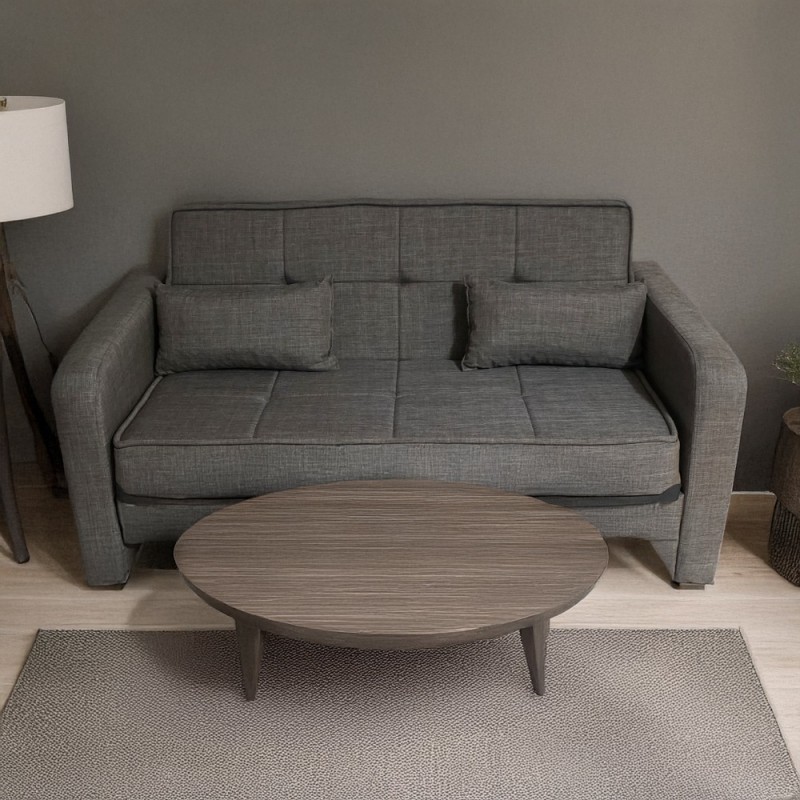 Artekko Studio Lucy Γκρι Υφασμάτινος Διθέσιος Καναπές με Μηχανισμό για Κρεβάτι και Αποθηκευτικό Χώρο (170x110x85)cm Κρεβάτι (144x195x45)cm