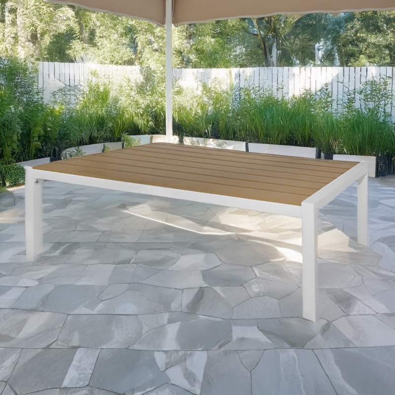 Artekko Alu Ξύλινο Τραπέζι Εξωτερικού Χώρου (170x70x42)cm