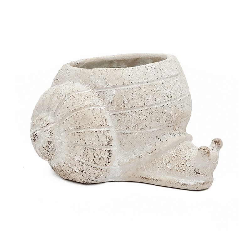 Artekko Cement Μπεζ Τσιμεντένιο Διακοσμητικό Δοχείο Κασπώ (21x18x12)cm