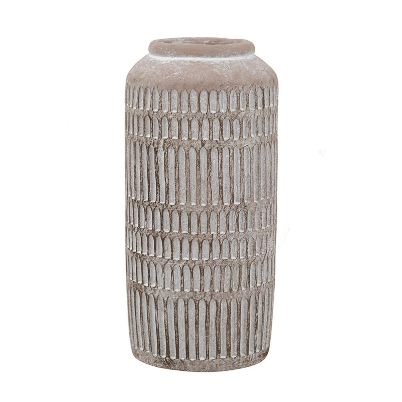 Artekko Cement Μπεζ Τσιμεντένιο Βάζο (14x14x30)cm