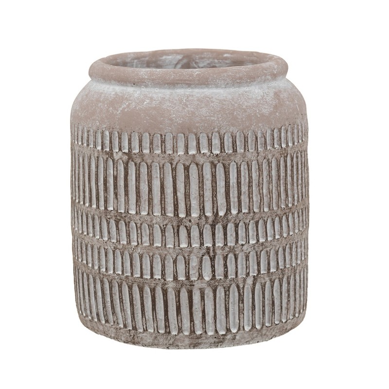 Artekko Cement Μπεζ Τσιμεντένιο Βάζο (18x18x20)cm