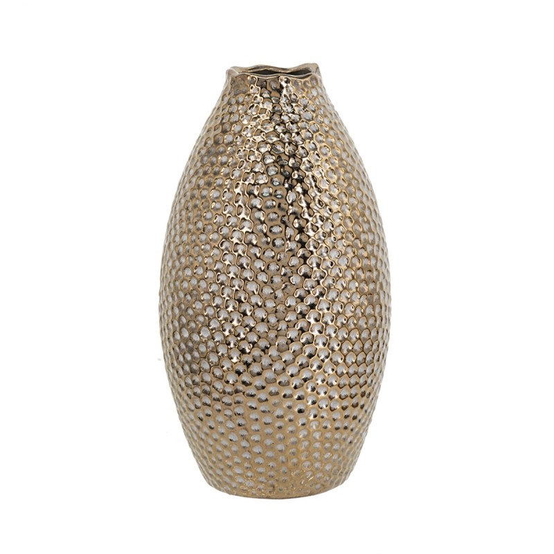 Artekko Lidded Μπρονζέ Κεραμικό Βάζο (13.5x13.5x28)cm