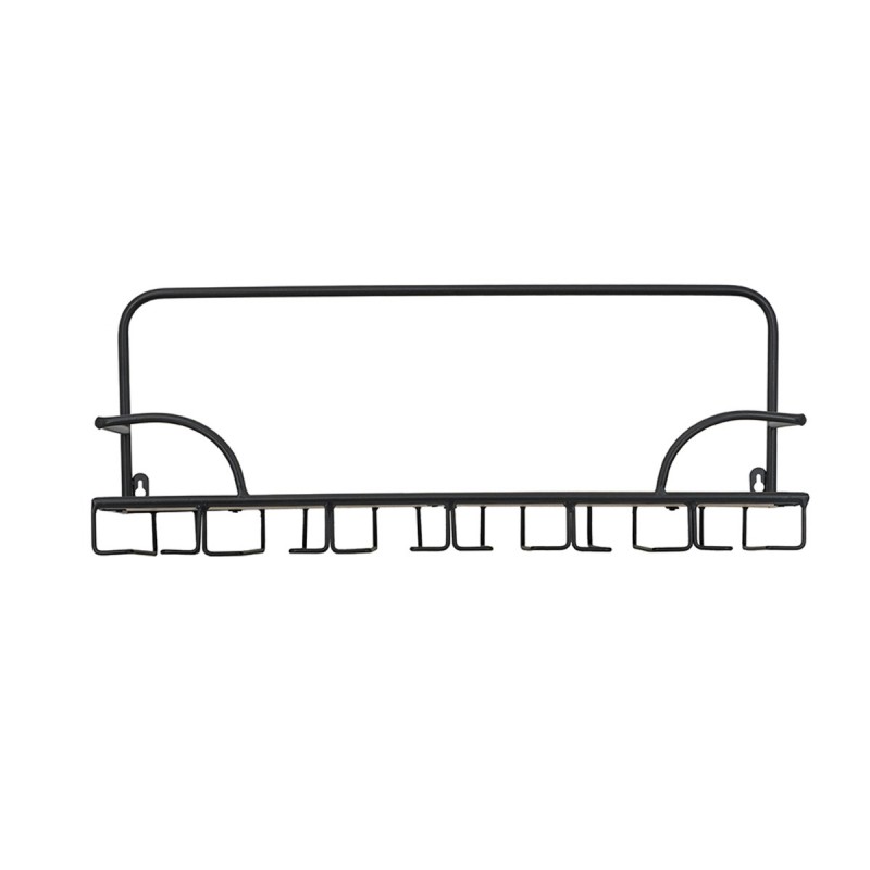 Artekko Gaia Καφέ Ξύλινο Ράφι Τοίχου για Ποτήρια (62x21x25)cm