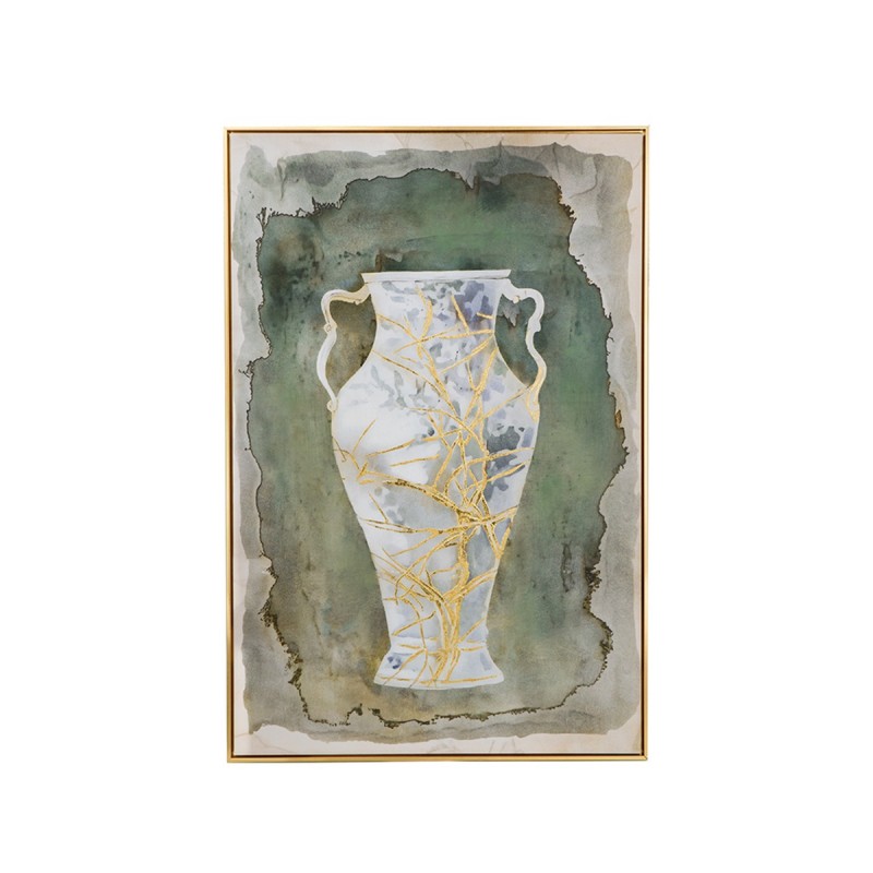 Artekko Canvasia Πολύχρωμος Πίνακας σε Καμβά με Χρυσή Κορνίζα (80x3.6x120)cm