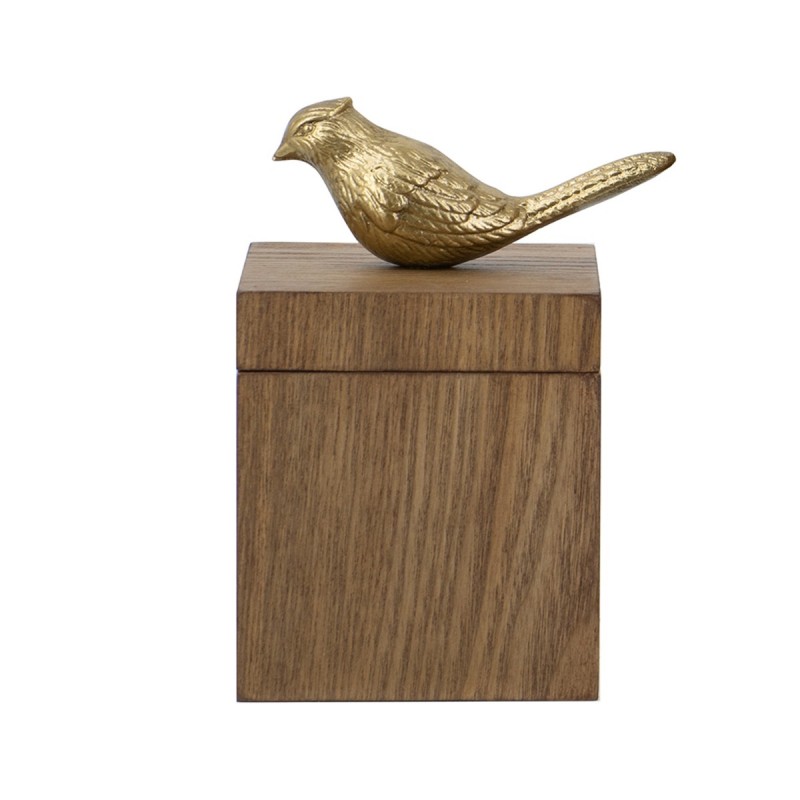 Artekko Solis Καφέ MDF Κοσμηματοθήκη Διακοσμητικό Κουτί (10x10x17)cm