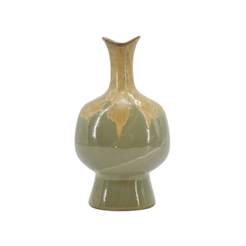 Artekko Glazed Πράσινο Κεραμικό Διακοσμητικό Βάζο (14x11.5x27.5)cm