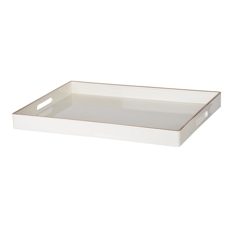 Artekko Tray Δίσκος Σερβιρίσματος Πλαστικό Λευκό (48x35.5x4)cm