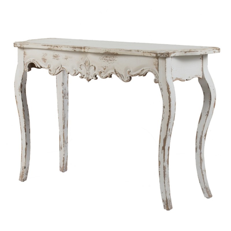 Artekko Alcott Κονσόλα Ξύλο MDF Λευκή Πατίνα (117x42x76)cm