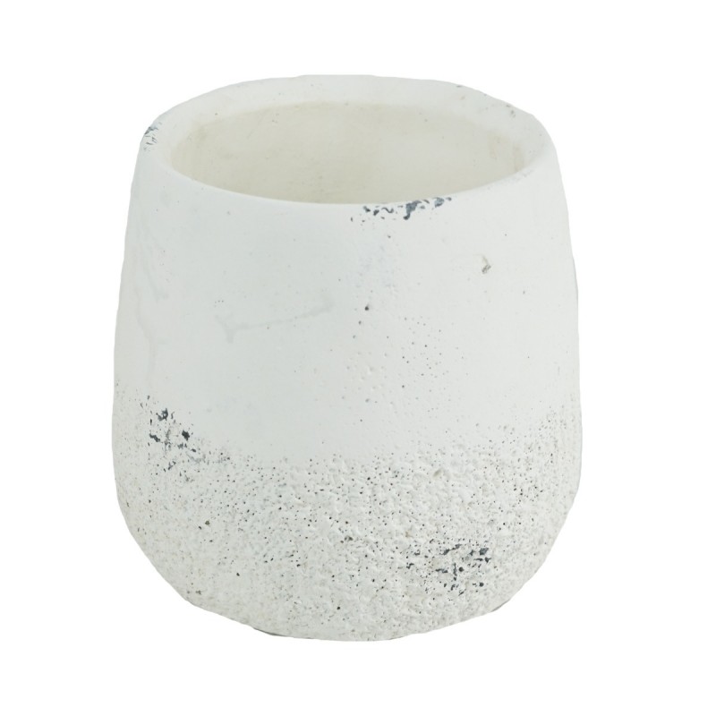 Artekko Cement Βάζο/Κασπώ Τσιμεντένιο Λευκό (13x13x13)cm