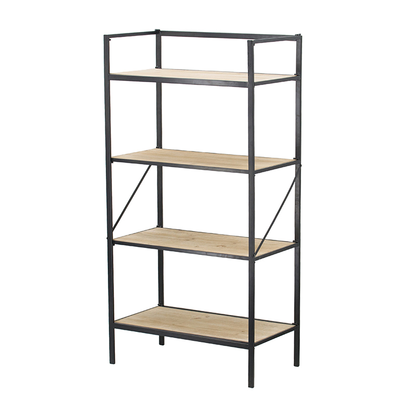Ραφιέρα ξύλο-μέταλλο 4 ράφια 61 X 34 X 120cm