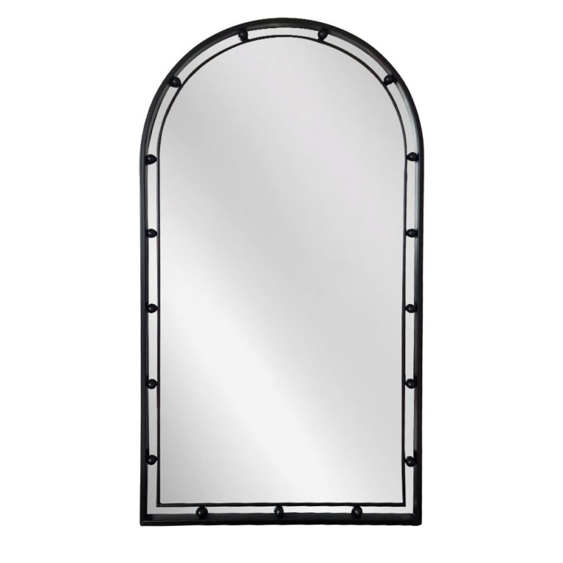 Artekko Dia Μαύρος Μεταλλικός Καθρέπτης Τοίχου (50x3.5x90)cm