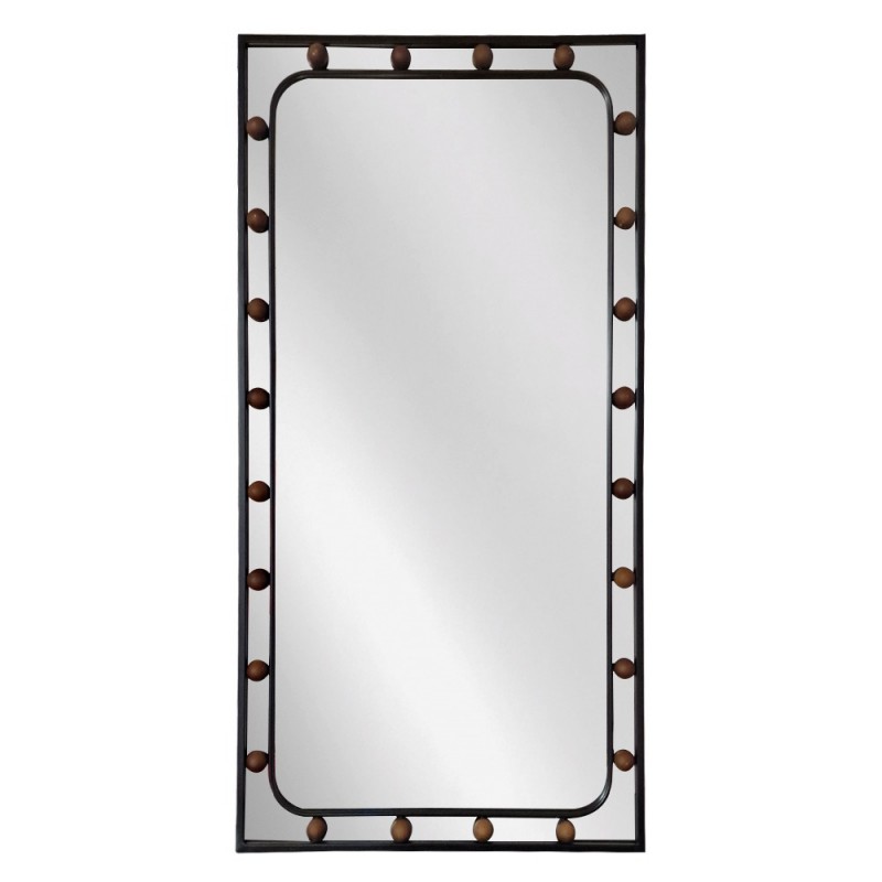 Artekko Dia Μαύρος Μεταλλικός Καθρέπτης Τοίχου (60x3x110)cm