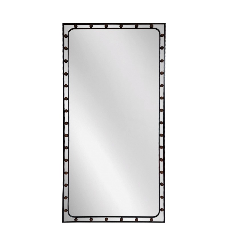 Artekko Dia Μαύρος Μεταλλικός Καθρέπτης Τοίχου (75x3x160)cm