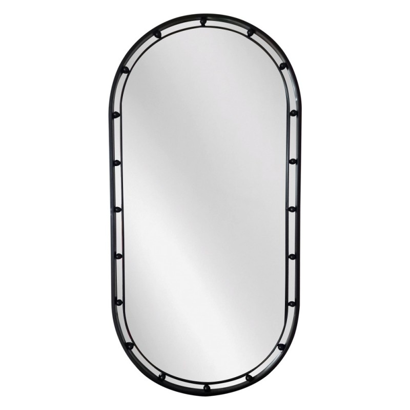 Artekko Dia Μαύρος Μεταλλικός Καθρέπτης Τοίχου (50x3.5x100)cm