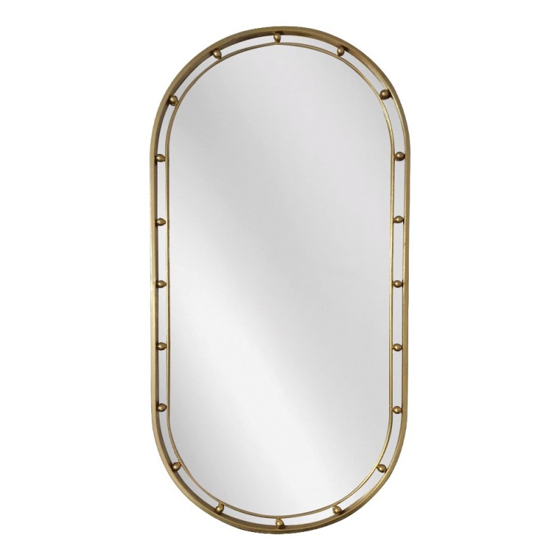 Artekko Dia Χρυσός Μεταλλικός Καθρέπτης Τοίχου (50x3.5x100)cm