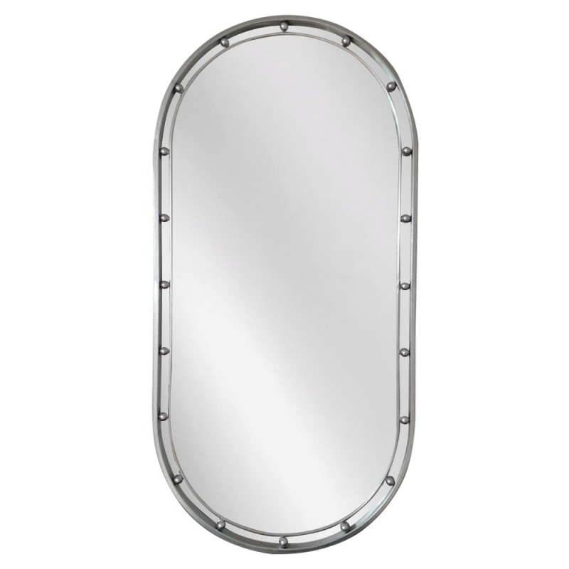 Artekko Dia Ασημί Μεταλλικός Καθρέπτης Τοίχου (50x3.5x100)cm