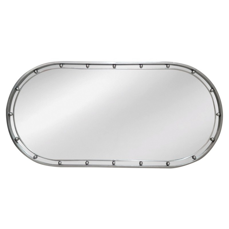 Artekko Dia Ασημί Μεταλλικός Καθρέπτης Τοίχου (50x3.5x100)cm