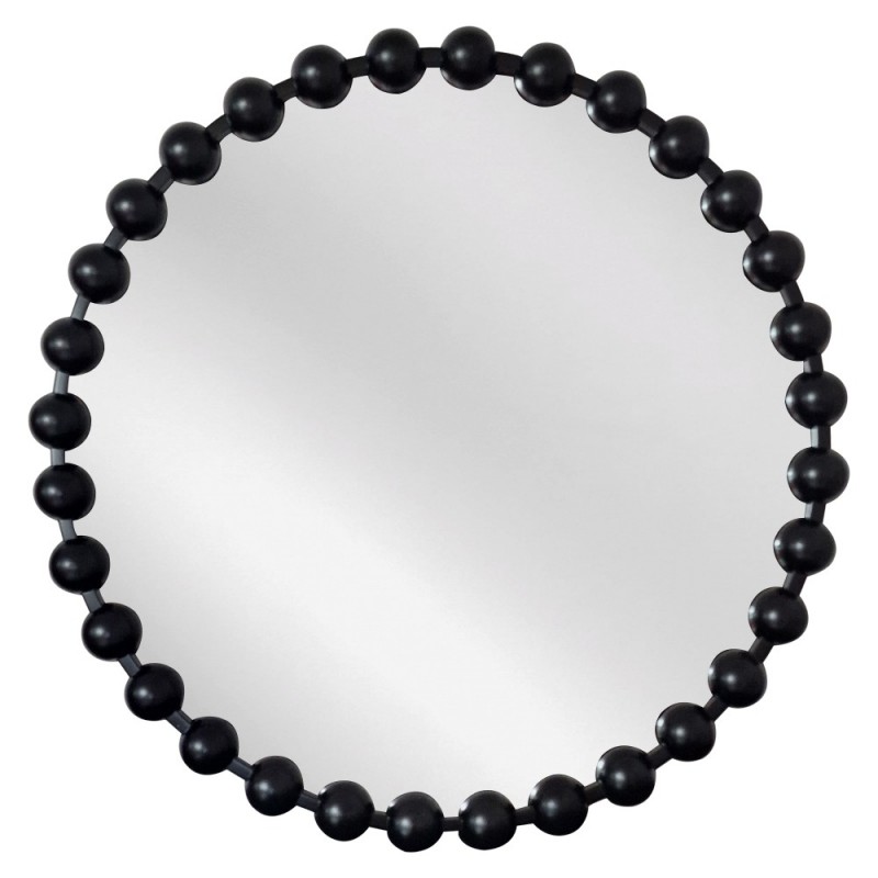 Artekko Dia Μαύρος Μεταλλικός Στρογγυλός Καθρέπτης Τοίχου (68x4.5x68)cm