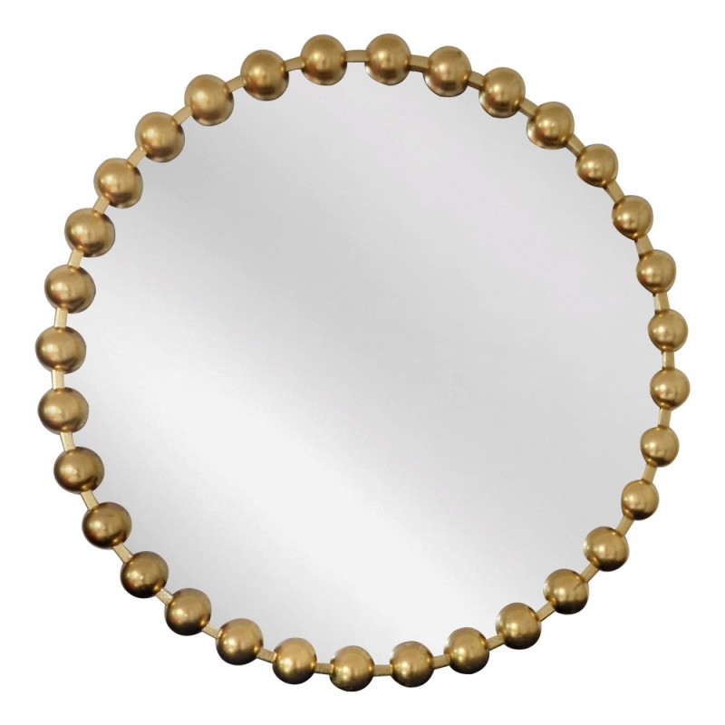 Artekko Dia Χρυσός Μεταλλικός Στρογγυλός Καθρέπτης Τοίχου (68x4.5x68)cm