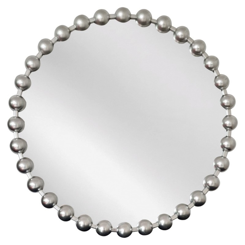 Artekko Dia Ασημί Μεταλλικός Στρογγυλός Καθρέπτης Τοίχου (68x4.5x68)cm