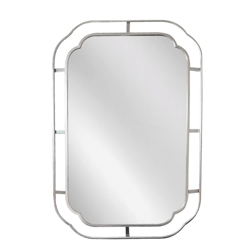 Artekko Dia Ασημί Μεταλλικός Καθρέπτης Τοίχου (60x2x90)cm