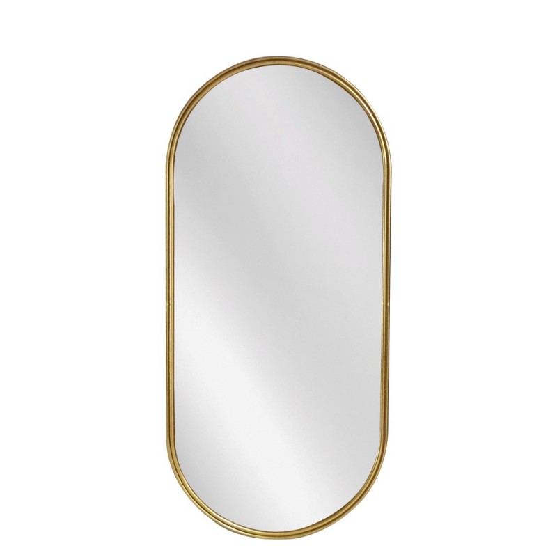 Artekko Dia Χρυσός Μεταλλικός Καθρέπτης Τοίχου (60x3x130)cm