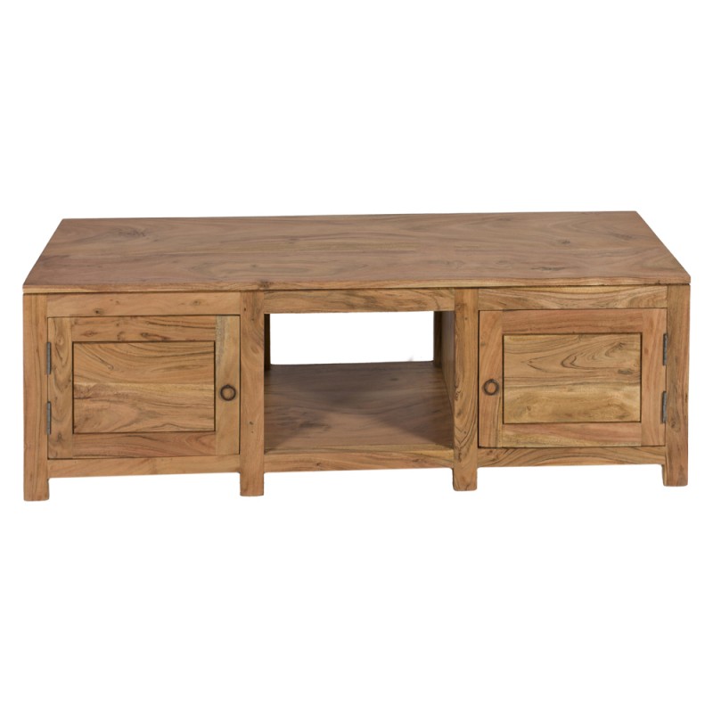 Artekko Apaittac Ξύλινο Μασίφ Έπιπλο Τηλεόρασης σε Μελί Απόχρωση (140x40x45)cm