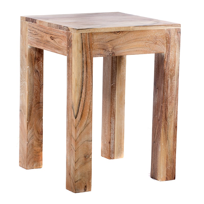 Artekko Foo Ξύλινο Μασίφ Τραπεζάκι Λάμπας (45x45x60)cm