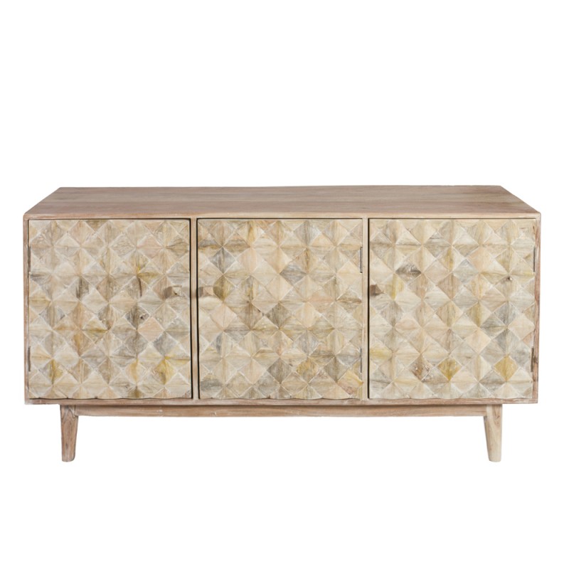 Artekko Attari Μασίφ Ξύλινος Μπουφές σε Λευκή Πατίνα (160x45x80)cm