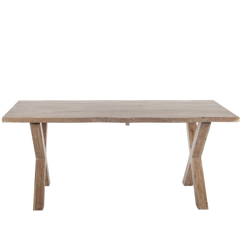 Artekko Pantheon Τραπεζαρία με Χ Πόδια Ξύλινη Λευκή Πατίνα (180x94x76)cm