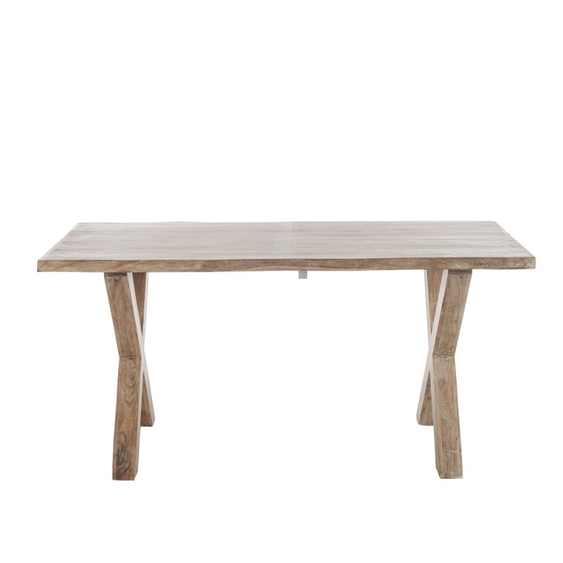 Artekko Pantheon Τραπεζαρία με Χ Πόδια Ξύλινη Λευκή Πατίνα (160x83x76)cm