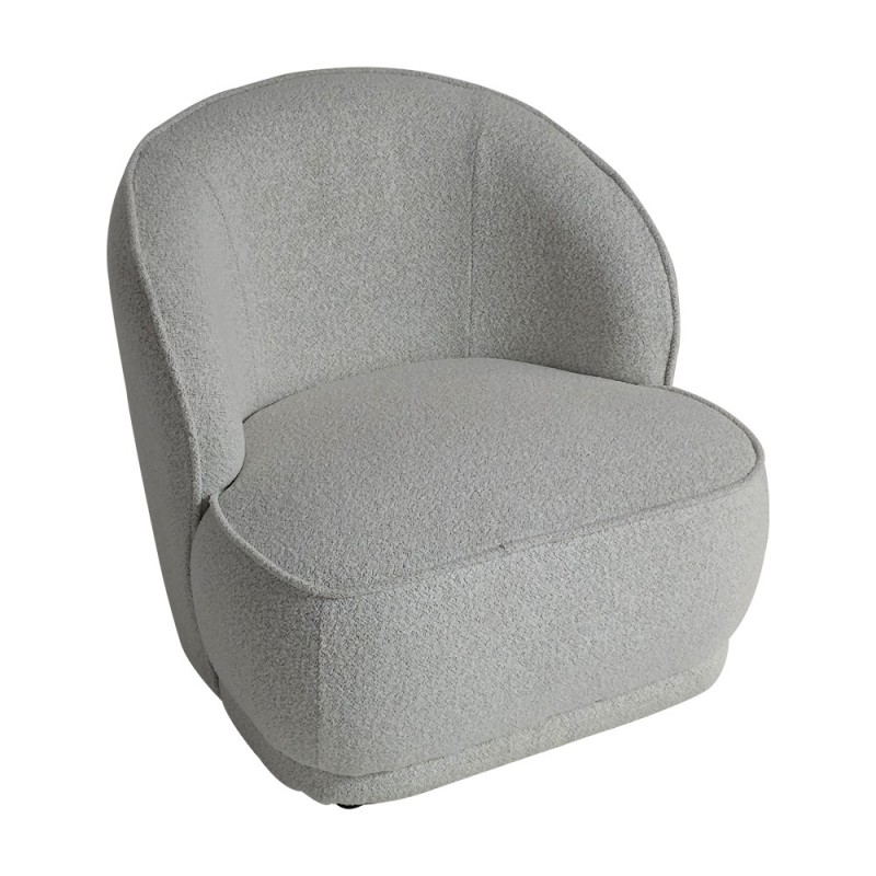 Artekko Cloud Μπεζ Υφασμάτινη Μπουκλέ Πολυθρόνα (78x81x74)cm