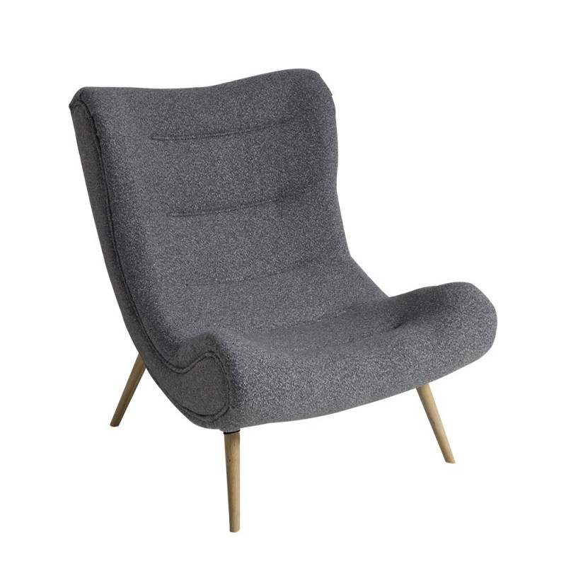 Artekko Cloud Γκρι Υφασμάτινη Μπουκλέ Πολυθρόνα (97x80x100)cm