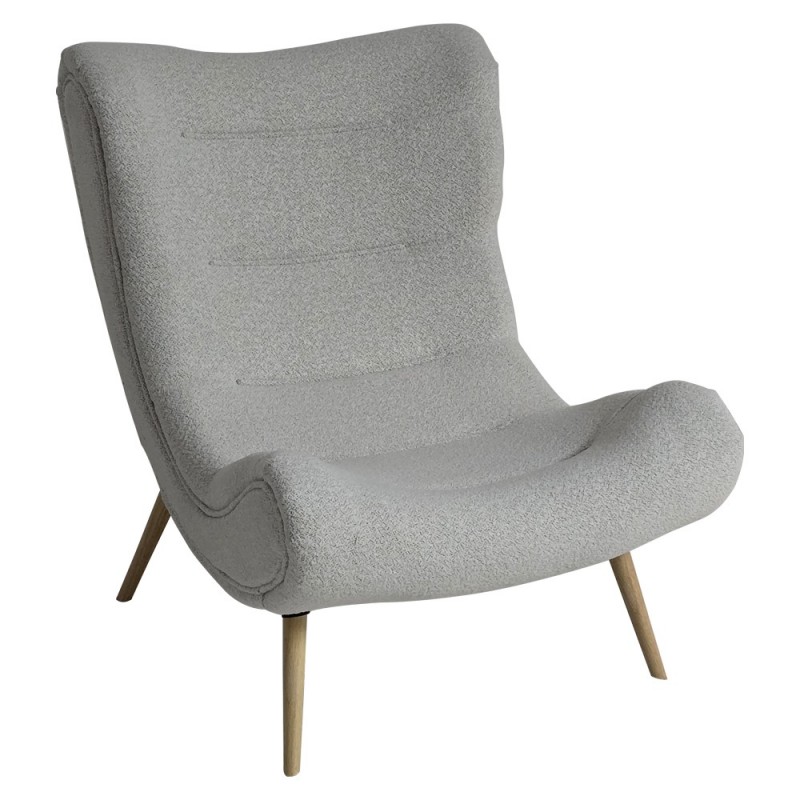 Artekko Cloud Μπεζ Υφασμάτινη Μπουκλέ Πολυθρόνα (97x80x100)cm