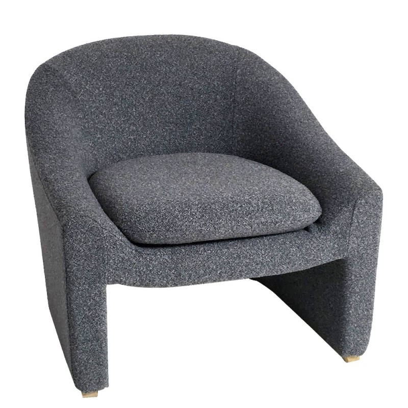 Artekko Cloud Γκρι Υφασμάτινη Μπουκλέ Πολυθρόνα (76x76x71)cm