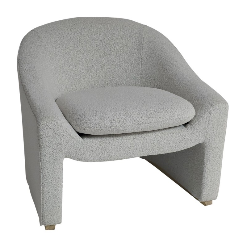 Artekko Cloud Μπεζ Υφασμάτινη Μπουκλέ Πολυθρόνα (76x76x71)cm