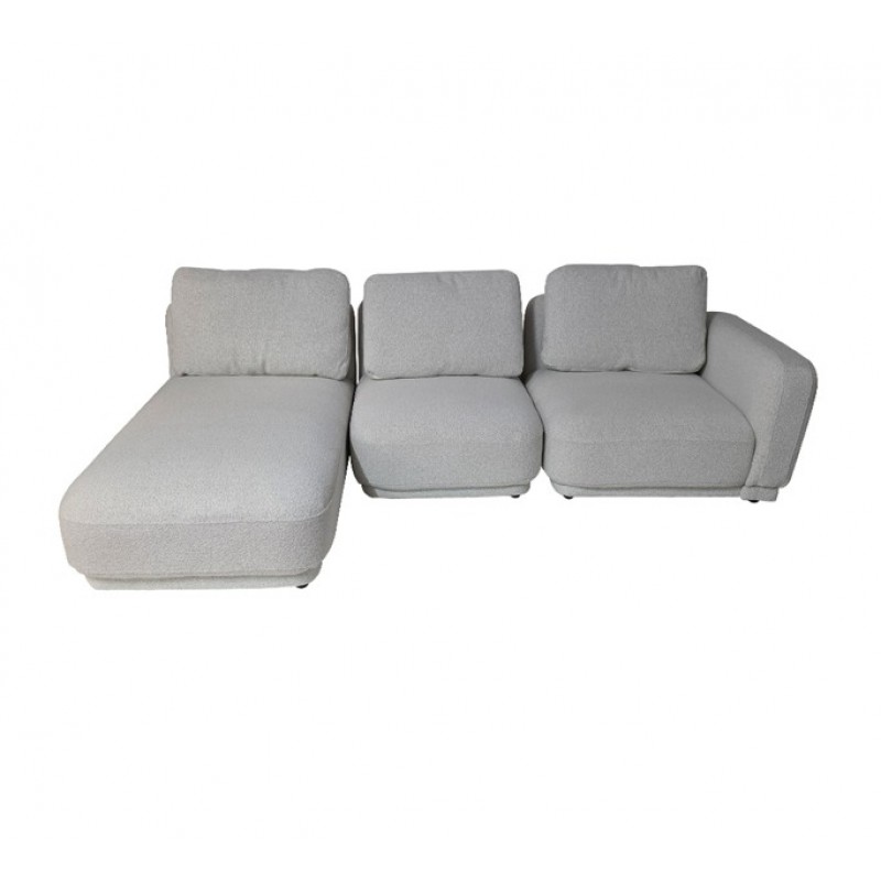 Artekko Cloud Μπεζ Υφασμάτινος Μπουκλέ Πολυμορφικός Γωνιακός Καναπές με 3 Ανεξάρτητα Κομμάτια (98x95x68)cm (80x93x68)cm (92x157x68)cm 3pcs