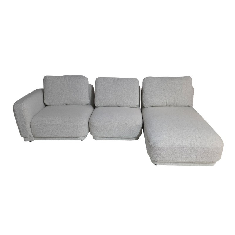 Artekko Cloud Μπεζ Υφασμάτινος Μπουκλέ Πολυμορφικός Γωνιακός Καναπές με 3 Ανεξάρτητα Κομμάτια (98x95x68)cm ( 80x93x68)cm  (92x157x68)cm 3pcs