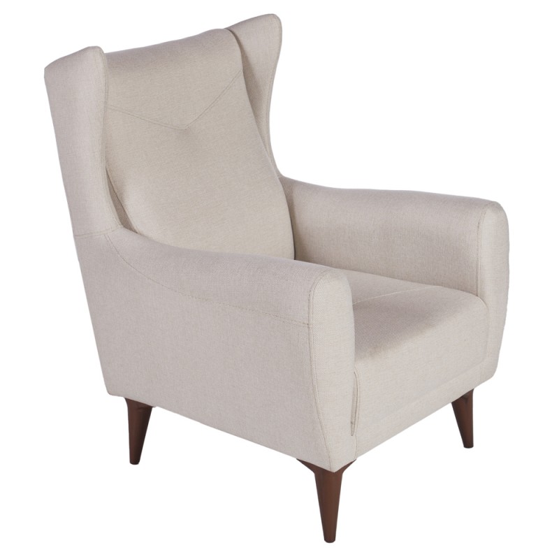 Artekko Rosie Μπεζ Υφασμάτινη Μπερζέρα (90x70x100)cm