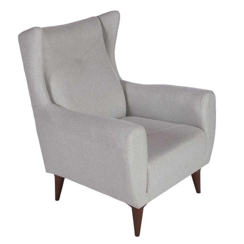 Artekko Rosie Γκρι Υφασμάτινη Μπερζέρα (90x70x100)cm