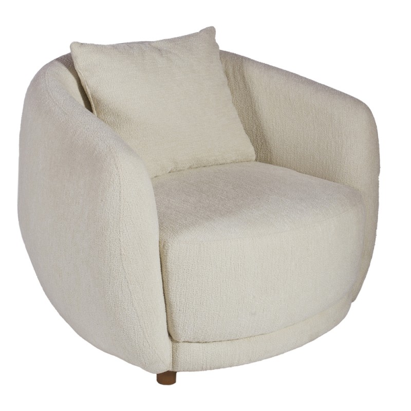 Artekko Anemon Εκρού Υφασμάτινη Πολυθρόνα (90x90x70)cm