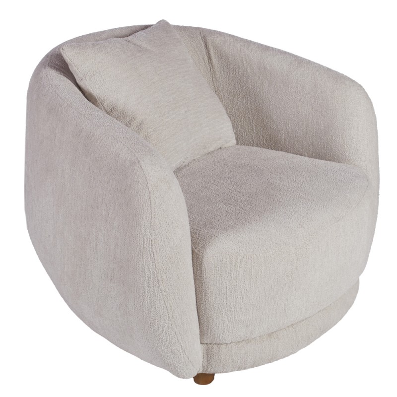 Artekko Anemon Μπεζ Υφασμάτινη Πολυθρόνα (90x90x70)cm