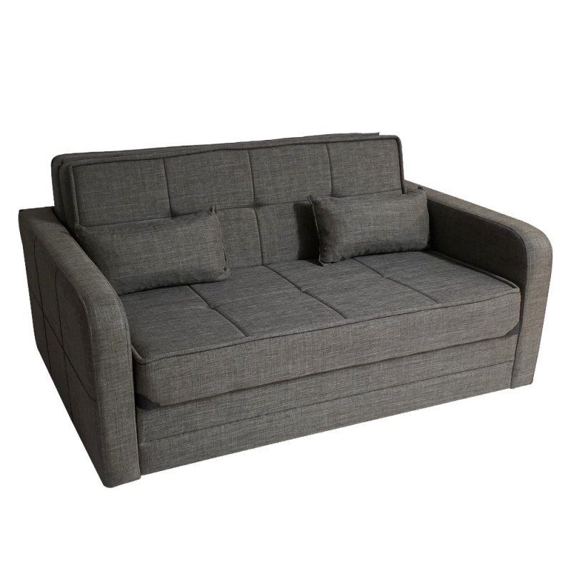 Artekko Studio Lucy Γκρι Υφασμάτινος Διθέσιος Καναπές με Μηχανισμό για Κρεβάτι και Αποθηκευτικό Χώρο (170x110x85)cm Κρεβάτι (144x195x45)cm