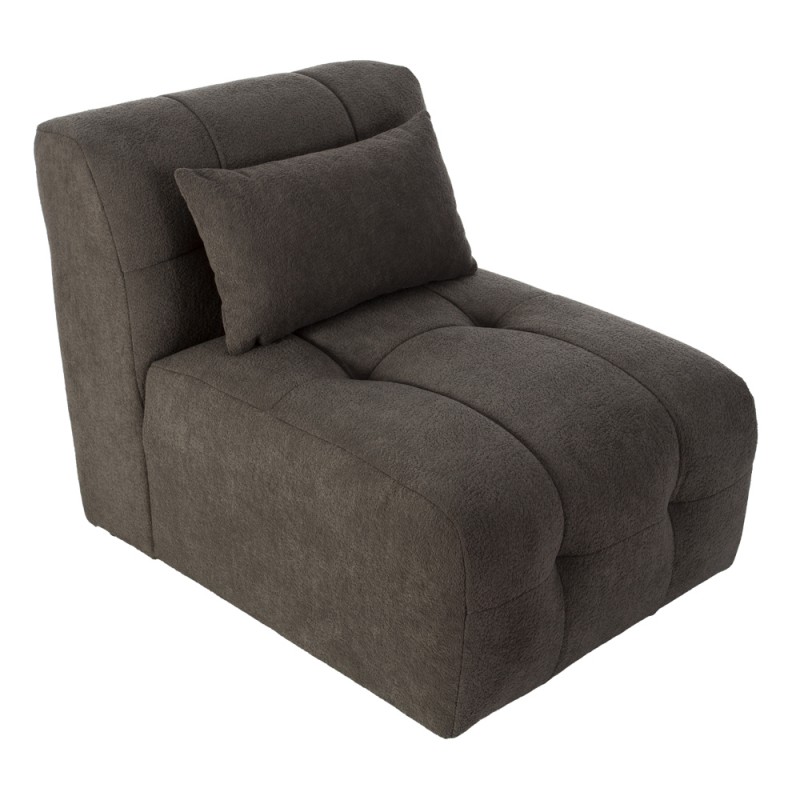 Artekko Sofia Σκούρο Γκρι Μπουκλέ Πολυθρόνα (70x95x75)cm