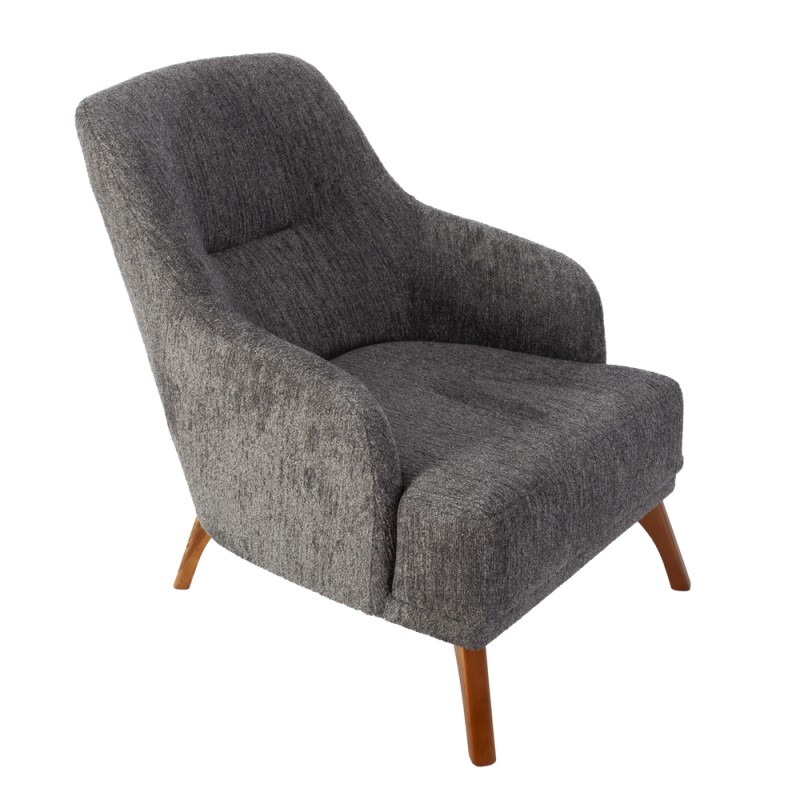 Artekko Pamukkale Σκούρο Γκρι Μπουκλέ Πολυθρόνα Μπερζέρα (66x85x85)cm