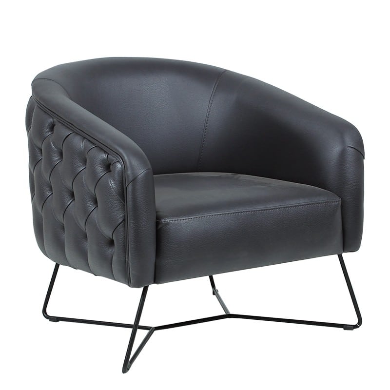 Πολυθρόνα 75x75x80 MOON  τεχνόδερμα 9011 Deri