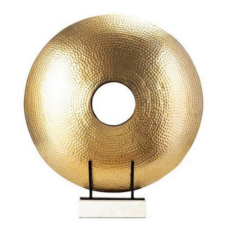 Artekko Zuccal Διακοσμητικό Επιτραπέζιο Μέταλλο Μάρμαρο Χρυσό Λευκό (17.8x68.6x61)cm